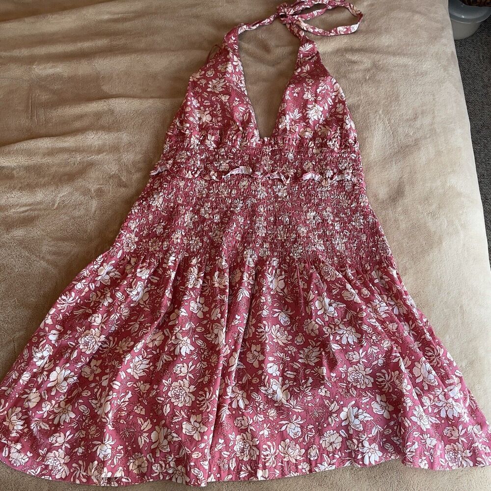 J. Crew πΊ HOST PICK πΊ Floral Halter Mini Dress - Pink - Picture 3 of 14